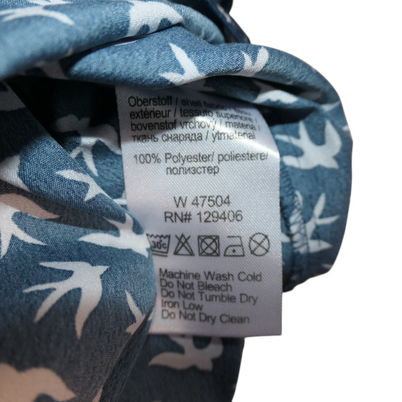 Gorgeous Birds Blouse Womens Size 16 Blue Oversized Lightweight Animals Boho - Picture 7 of 9